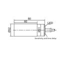 Lanbao Time Delay Capacitive Proximity Sensor Detector Wires Flush Relay Output Plastic Shanghai D CQ32S 20-250VAC 5